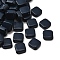Opaque Acrylic Beads, Rhombus, Prussian Blue, 13x13.5x5mm, Hole: 2mm