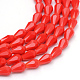 Opaque Solid Glass Bead Strands GLAA-R168-5x7-02D-1