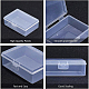 プラスチックビーズ収納ケース  長方形  透明  9.5x6.5x3.2cm CON-WH0068-45-4