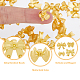 DICOSMETIC 40Pcs 4 Styles Bowknot Shaped Beads Cute Bow Tie Beads Matte Gold Color Beads Loose Spacer Beads Large Hole Beads 3.5/4mm European Loose Beads Alloy Beads for Jewelry Making PALLOY-DC0001-02-4