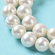 Fili di perle di perle d'acqua dolce coltivate naturali PEAR-E019-03-4