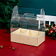 Пластиковая и бумажная прозрачная цветочная подарочная коробка BAKE-PW0002-42A-03-1