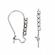 304 Stainless Steel Hoop Earrings Findings Kidney Ear Wires STAS-N092-138B-01-4