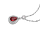 Shegrace модное ожерелье с подвеской из натурального красного корунда JN78A-2