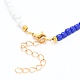 Bracelets de cheville perles de verre AJEW-AN00315-01-3