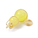 Imitation Jade Glass Beads Pendants PALLOY-JF02480-01-3