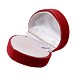 Cajas de anillo de terciopelo en forma de corazón VBOX-G002-10-2