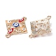 Alloy Enamel Connector Charms with Synthetic Turquoise FIND-YW0003-52-2