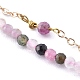 Faceted Natural Tourmaline Tiered Necklaces NJEW-F212-06A-2