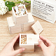 Unfinished Natural Candlenut Card Keeper Box CON-WH0074-86-3