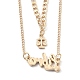 Alloy Double Layered Necklaces NJEW-B0002-11G-2