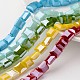 Electroplate Opaque Solid Color Glass Beads Strands EGLA-M020-M-1