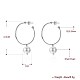 925 Sterling Silver Hoop Earrings EJEW-BB34020-01-4