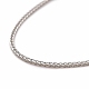 Collar de cadenas de trigo de plata de ley 925 chapada en rodio para mujer STER-I021-04P-3