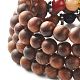 Natural Wood Beads Wrap Bracelets BJEW-JB07022-03-4