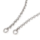Изготовление ожерелья-цепочки из серебра 925 пробы с родиевым покрытием STER-B001-05P-2