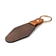 Porte-clés pendentif en bois et simili cuir PW23041801315-2