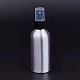 詰め替え可能なアルミボトル  サロン美容院の噴霧器  水スプレーボトル  プラチナ  ブラック  14.4x4.5cm  容量：120ミリリットル MRMJ-WH0013-A02-120ml-1