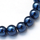 Baking Painted Pearlized Glass Pearl Round Bead Strands HY-Q003-4mm-15-2