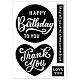 Craspire joyeux anniversaire tampons clairs pour la fabrication de cartes décoration scrapbooking DIY-WH0167-57-0344-8