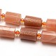Cherry Quartz Glass Column Beads Strands G-E251-18-2
