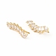 Brass Micro Pave Cubic Zirconia Stud Crawler Earrings EJEW-H091-11G-2
