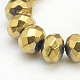 Chapelets de perles en hématite synthétique sans magnétiques G-D276-1-1