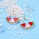 Craftdady 100pcs 10 couleurs perles acryliques émaillées transparentes TACR-CD0001-10-5