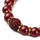 Bracelets de perles d'imitation de verre pour femmes BJEW-JB10034-04-3