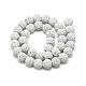 Chapelets de perles de lave naturelle X-G-S255-6mm-01-2