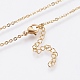 304 Stainless Steel Pendant  Necklaces NJEW-P224-24G-3