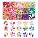 2400шт 15 цвета бусины из полимерной глины ручной работы CLAY-YW0001-27B-1