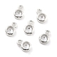 925 Sterling Silver Micro Pave Clear Cubic Zirconia Charms STER-Z001-008S-1