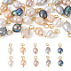 Beadthoven 30pcs 5 colores colgantes de perlas de agua dulce cultivadas naturales FIND-BT0001-24-2
