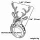 Feliz navidad grabado de aleación de anillos de esmalte de renos RJEW-N0001-030-4