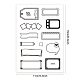 カスタムPVCプラスチッククリアスタンプ  DIYスクラップブッキング用  装飾的なフォトアルバム  カード作り  混合図形  160x110x3mm DIY-WH0448-0298-3