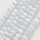 Katzenaugen-Perlen, Runde, weiß, 6 mm, Bohrung: 1 mm, ca. 66 Stk. / Strang, 14.5 Zoll / Strang