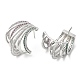Colorful Rhinestone Claw Stud Earrings EJEW-D059-05P-2