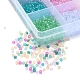 4800 pièces 12 couleurs 8/0 perles de rocaille en verre transparent SEED-YW0002-02-3