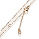 Brass Micro Pave Clear Cubic Zirconia Double Letter Pendant Necklaces NJEW-Z010-15-3