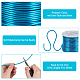 BENECREAT 10 Gauge/2.5mm Tarnish Resistant Jewelry Craft Wire 24.5m Bendable Aluminum Sculpting Metal Wire for Jewelry Craft Beading Work - Deepskyblue AW-BC0001-2.5mm-14-4