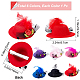 GORGECRAFT 6 Colors 6 Pack Mini Hats Tea Party Hat Small Hats Hair Clip Top Hat Fascinator Decorative with Iron Allgator Hair Clips Findings for Women Costume Accessory OHAR-GF0001-11-2