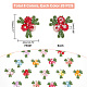 PH Pandahall 160 Stück 8 Farben bestickter Aufnäher mit Blumenmuster DIY-PH0013-98-2