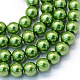 Backen gemalt pearlized Glasperlen runden Perle Stränge HY-Q003-4mm-13-1