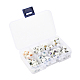 80Pcs 8 Colors Christmas Opaque Glass Beads EGLA-YW0001-02-3
