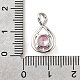 925 подвеска из стерлингового серебра с паве из кубических цирконий STER-V001-03P-10-3