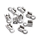 304 Stainless Steel Fold Over Crimp Cord Ends X-STAS-M009-01B-4