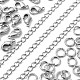 Kits de fabricación de collar de cadenas trenzadas de latón de diy DIY-LS0002-88P-3