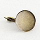 Brass Leverback Earring Findings MAK-S004-8mm-EY001AB-1