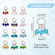 NBEADS 48 Pcs 12 colors Crystal Birthstone Beads Charms PALLOY-PH01621-2